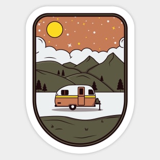 Vintage camping-car | Fathers Day Sticker